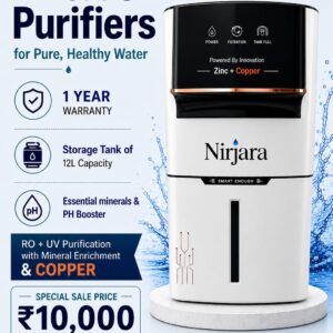 Nirjara Smart Copper RO Purifier (White Edition)