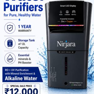 Nirjara Smart Alkaline RO Purifier (Black Edition)